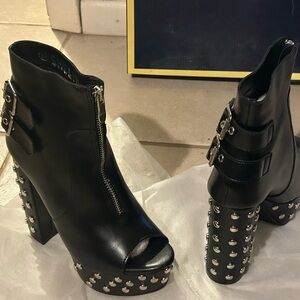5” High Heel Leather with Studs
